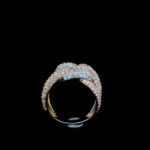 real diamond ring with gold silver